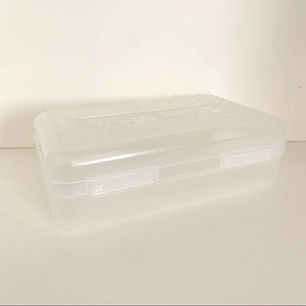 Vintage clear spacemaker stationary pencil case